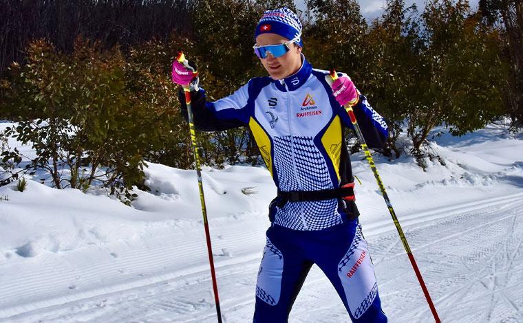 Cross country skier holding their poles
