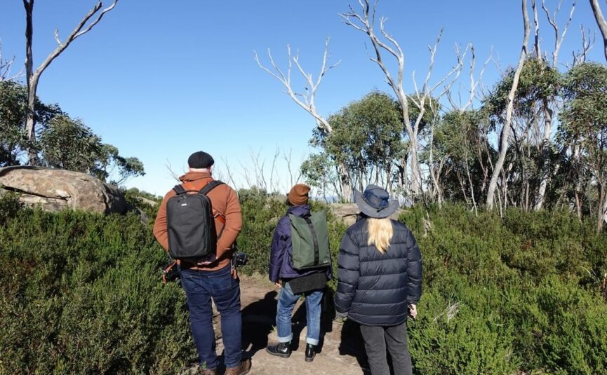 Three People Hiking Three People Hiking