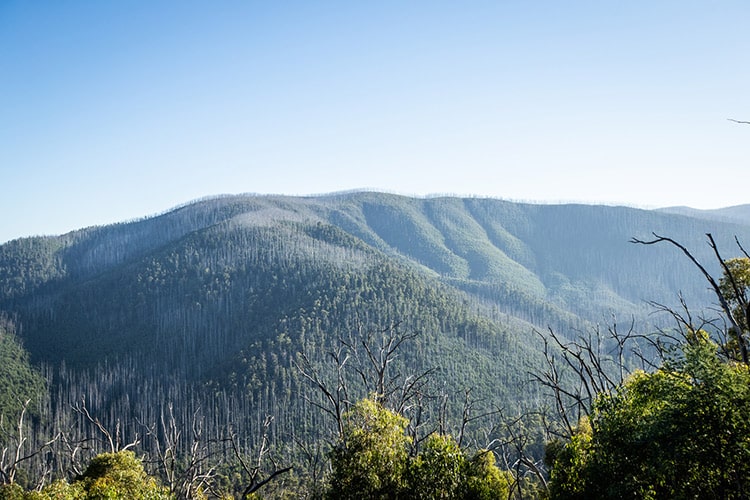 green mountain landscape with blue sky