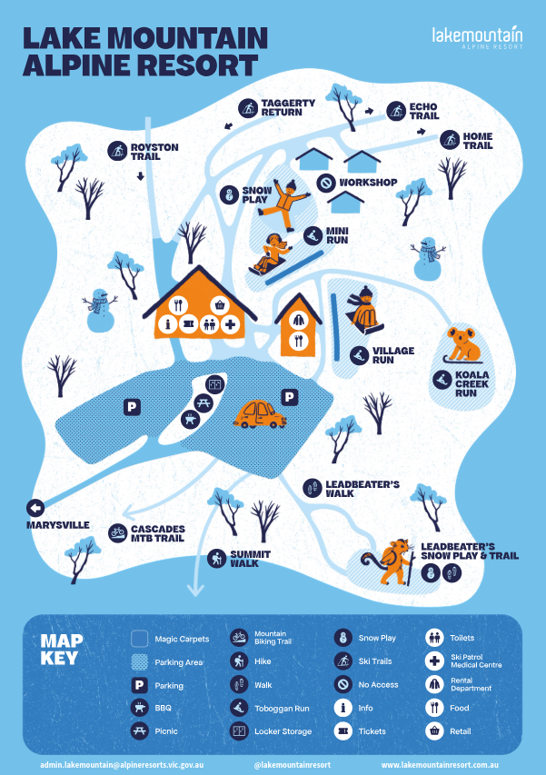 lake mountain village map